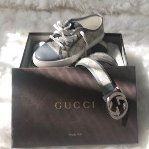 Gucci shoes and belt slightly worn good condition